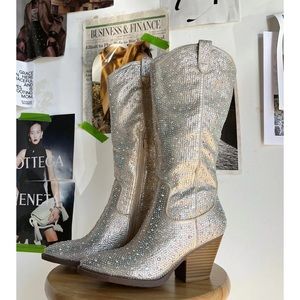 Rhinestone Cowgirl Boots- Size 7 Brand New